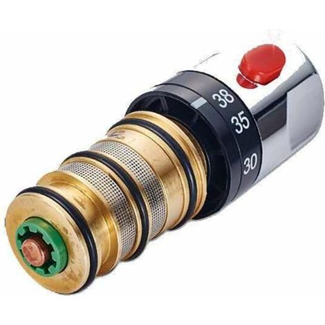Robinet de bain thermostatique Poignée de valve de douche Kit de réparation de rechange Cartouche Contrôle thermostatique Laiton (1/2)