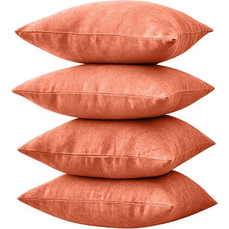 Set di 4 fodere per cuscini in lino,arredamento moderno,design semplice e neutro,adatte per camera da letto,6060 cm (1/5)