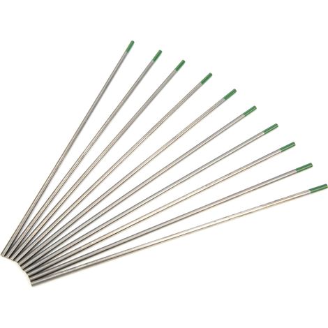 Lot de 10 électrodes TIG en tungstène à pointe verte (2,4 x 150 mm) (1/5)