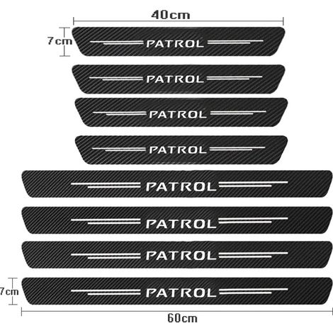 (8 pièces pour Patrol) Protections de seuil de porte et de coffre arrière en fibre de carbone pour Nissan Patrol Y62 (2013-2021) - Accessoires auto (1/3)