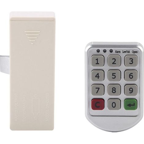 Cerradura digital para puerta de armario con teclado electrónico inteligente y panel de plástico ABS (1/4)