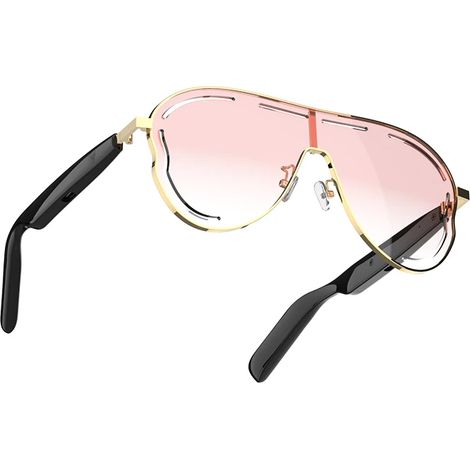 Lunettes de soleil Bluetooth (roses) avec traduction intelligente et protection UV, pour la musique et les appels mains libres (1/5)