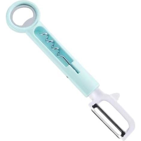 Tire-bouchon à vin - Tire-bouchon multifonctionnel pour bouteilles de vin - Éplucheur de carottes - Pour femmes, hommes, adolescents, adultes et jeunes adultes - Voyage, maison, camping, barbecue, res (1/5)