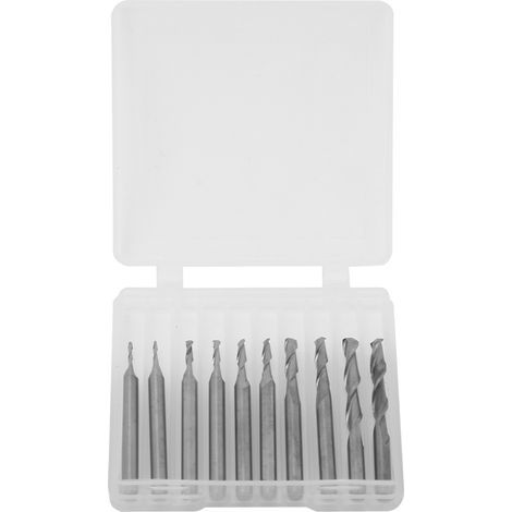 10 Pièces Fraises Boule Carbure Spirale pour Machine de Gravure CNC 1.0-3.175mm (1/5)