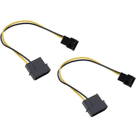 Adaptador de cable de datos para conector de alimentación del ventilador del chasis de la CPU de Molex IDE de 4 pines a 3 pines. (1/5)