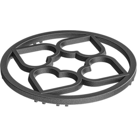 Grille Wok de 19 cm de diamètre - Antidérapante - Anneaux en fonte pour grille de cuisson équilibrée