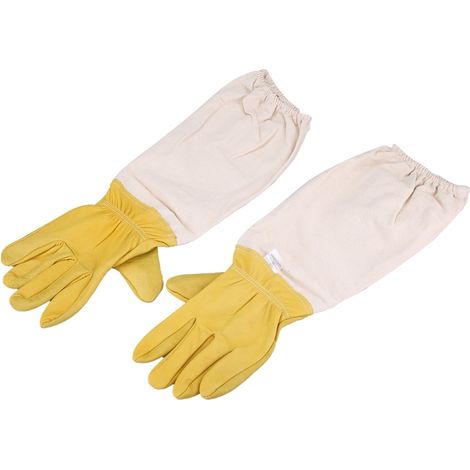Paar schützende, elastische Imkerhandschuhe mit langen Ärmeln, ideal für Imkeranfänger, Größe XL