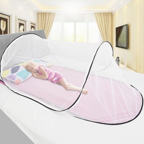 Moustiquaire de lit Moustiquaire simple Moustiquaire de camping Moustiquaire pliante pop-up pour dortoirs et camping (2008056cm) (1/5)