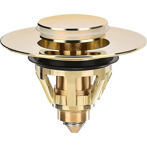 Bouchon de vidange pour lavabo, bonde de vidange universelle à clapet, crépine anti-obstruction en laiton, bouchon d'évier (1/4)