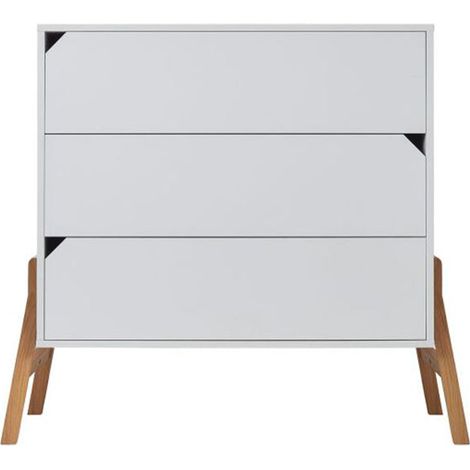Cassettiera 3 cassetti bianco 91cm (1/3)