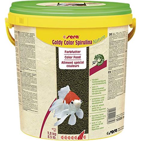 Sera Goldy Color Spirulina Granuli per Pesci Rossi 10 Litri (1/4)