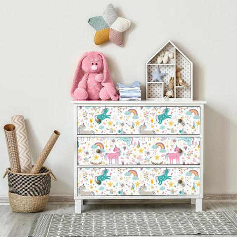 Sticker meuble pour enfant licornes enchantées 40 x 60 cm