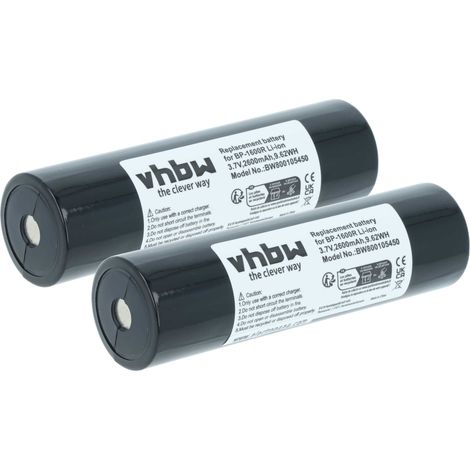 vhbw 2x Akku Ersatz für AD-MS10BT, NB-111, BP-1600R, NB111 für tragbaren Mini Disk DV (2600 mAh, 3,7 V, Li-Ion)