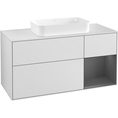 V&B Waschtischunterschrank Finion 120cm, Pl w m, Rg r A m, wh. m Lac (1/2)