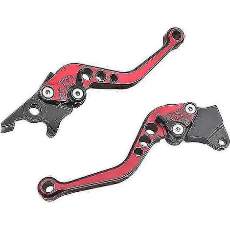 Levier de frein et d'embrayage CNC long et court pour moto, compatible avec Suzuki GSX-R600, GSX-R750, GSX-R1000, GSX-R 600/750/1000 (2005-2010) (rouge) (1/5)