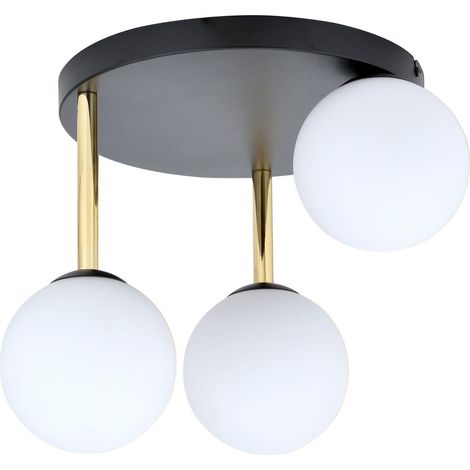 Plafonnier Emibig DOLCE 3, 3xE14, globes blancs verre (1/5)