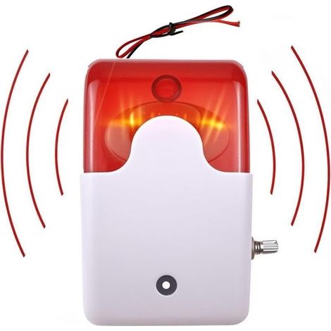 Alarme sonore clignotante 12V 110 dB Alarme réglable Avertisseur de sécurité pour lieux publics Évacuation d'urgence (1/5)