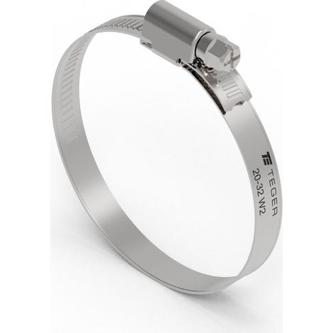 Collier de serrage à vis sans fin 20 - 32 mm, collier en acier inoxydable TEGER 9 mm (1/3)