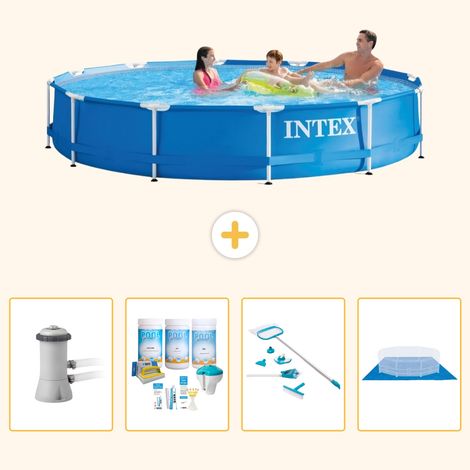Intex Piscine Tubulaire Ronde - 366x76 cm - 5-pièces  S21028