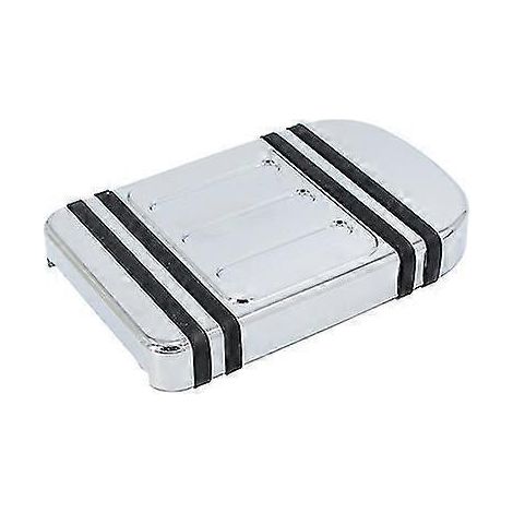 Motorrad-Fußrastenabdeckung, groß, schwarz/verchromt, für Harley Softail Touring CVO Electra Glide Dyna Fat Boy – Chrom A (1/5)