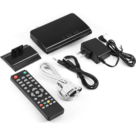 TV Box Tuner Externe VGA Pour Écran LCD CRT PC Moniteur Récepteur HDTV 1080P Haut-Parleur US (1/5)