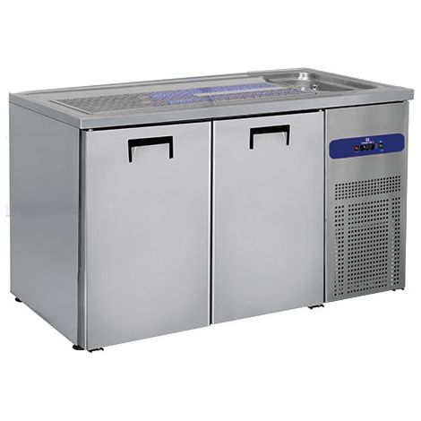 Refroidisseur de fut de Bière Avec 1 Bac à Droite Et 2 Portes Pour Les Fûts De Bière 50 Litres - Mastro