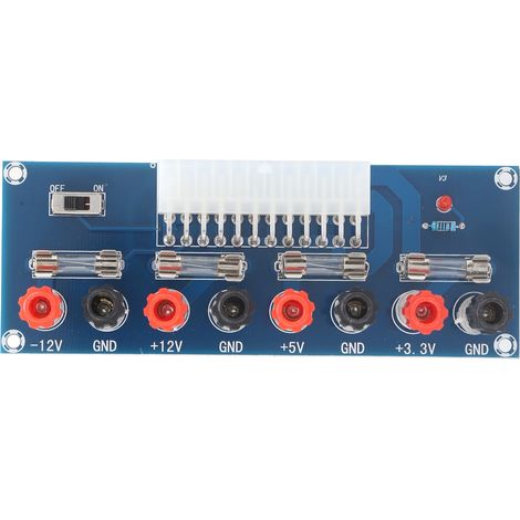 Module Alimentation ATX 24 Broches Carte Breakout XHM229, Adaptateur Prise PC Châssis, Kit 2 Pièces, Interrupteur Marche/Arrêt (1/5)