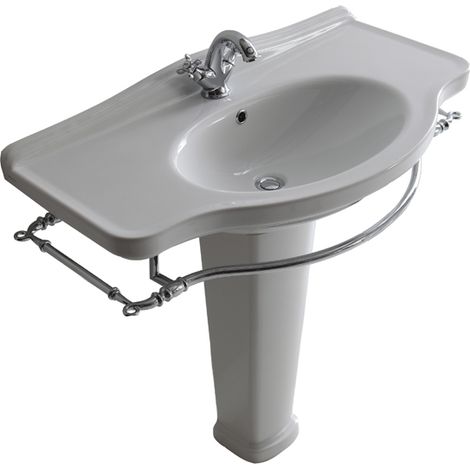 Lavabo Ethos sospeso/su colonna o su mobile cm. 95x44 monoforo