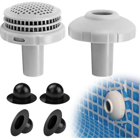 Kit de Connecteur de Jet D'eau de Piscines, 32mm Crépine de Filtre D'entrée de Piscine Connecteur Connecteur de Jet d'eau de Piscine Accessoires Filtres et Pompes de Piscines et Bains à Remous (1/5)