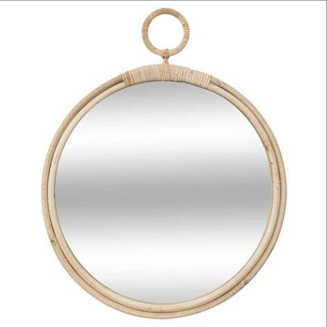 Specchio in rattan gousset d38cm - Atmosphera créateur d'intérieur