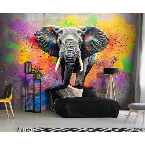 Fototapete Elefant Tiere, für Kinderzimmer, 150 x 105 cm – Komplettset inkl. Kleister & Anleitung (1/5)