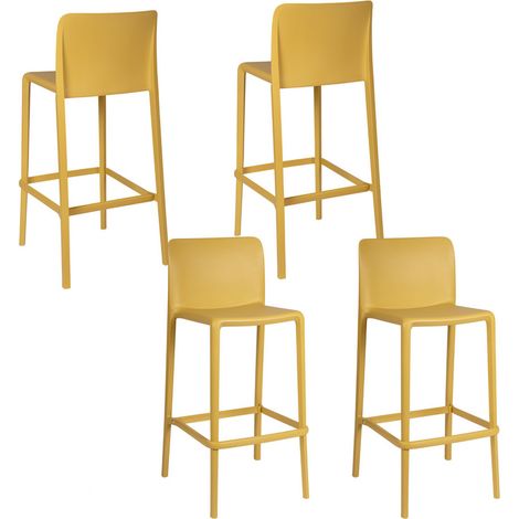 Tabourets de bar d'extérieur avec repose-pieds (lot de 4) - EOLE (1/5)