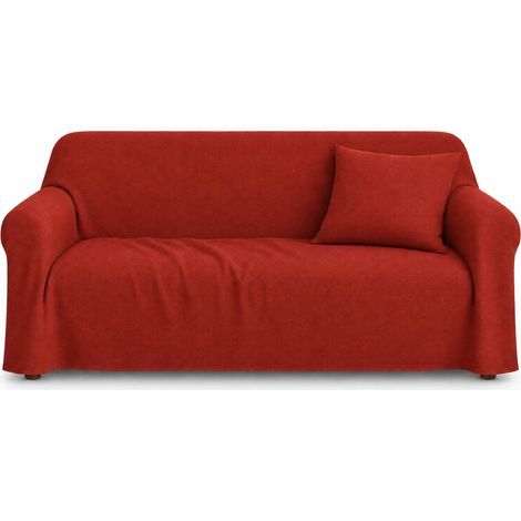 Housse de canapé et couvre-lit en coton mélangé Bordeaux 170 x 280 cm (1/5)