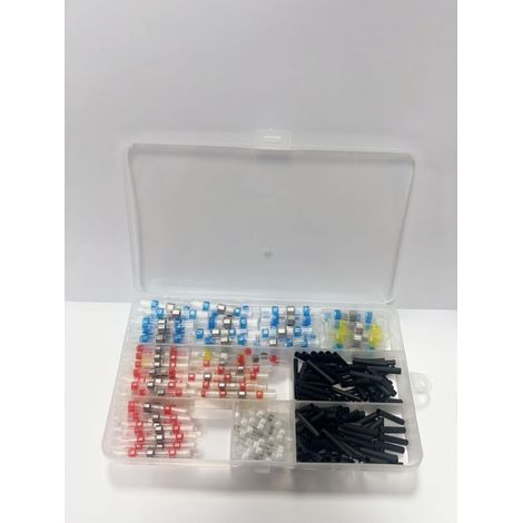 Cosse thermorétractable étanche 260 pcs – 4 tailles – Connecteurs à souder en polyoléfine – Résistance à l'eau IP67 - 260pcs (1/5)