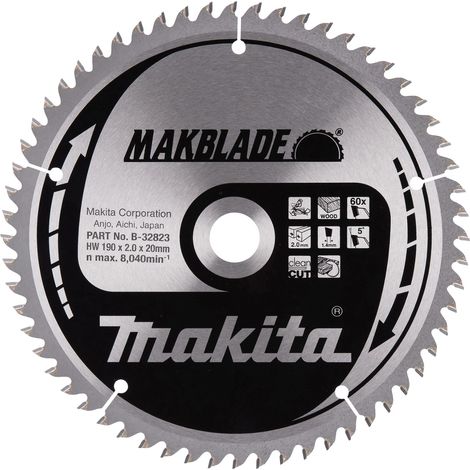 MAKITA B-32823 Mitre saw blade 190mm x 20mm x 60T (1/4)