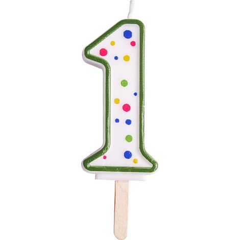 Bougie, Plastique, Vert, 4 x 1 x 6.3 cm (1/3)