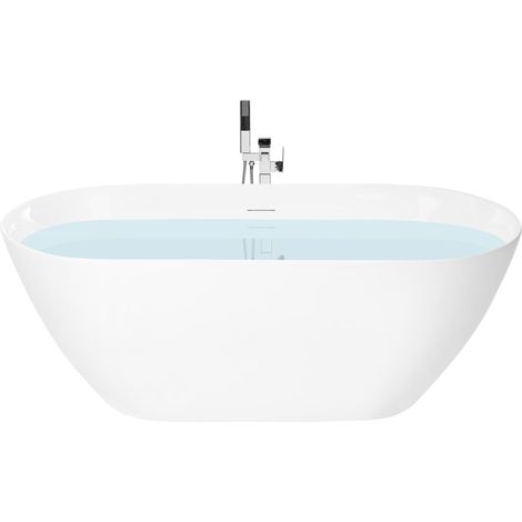Bañera independiente de acrílico diseño moderno 160 cm baño blanco Cedros
