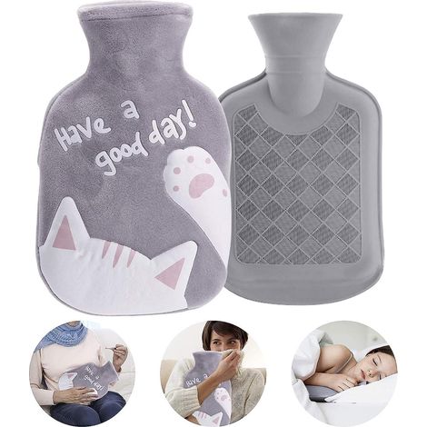 Gourde isotherme de 350 ml recouverte de peluche pour un confort et une chaleur optimaux (1/5)