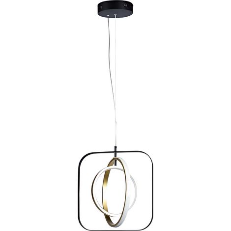 Plafonnier géométrique luxueux en aluminium, 30 W, lumière 6500 K, décoration artistique minimaliste (1/2)