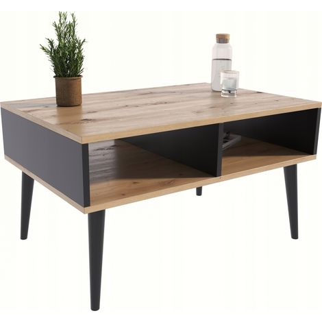 Couchtisch im skandinavischen Stil Isla ARTISAN/SCHWARZ SCHWARZE BEINE (1/5)