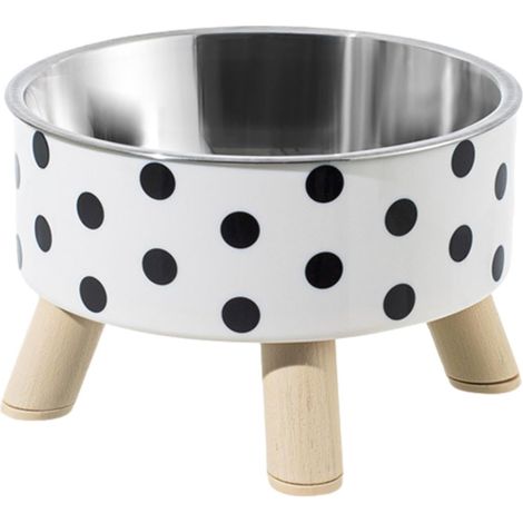 Gamelles surélevées pour chats - Design ergonomique, stable et antidérapant Position optimale pour les chatons d'intérieur mangeant des croquettes ou de la pâtée, et prévention des vomissements Supp (1/5)