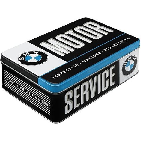 NOSTALGIC-ART 30737 BMW SERVICE BOÎTE DE CONSERVATION PLAT, MÉTAL, MULTICOLORE, 23 X 16 X 7 CM NOYP7 (1/3)