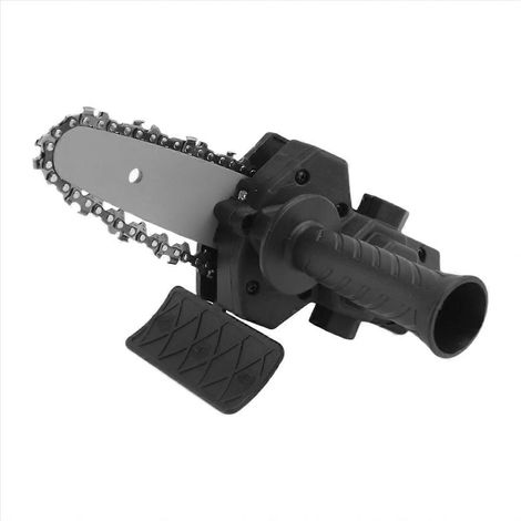 Kit de conversion pour perceuse électrique en tronçonneuse électrique avec chaîne de 10 cm, support de conversion pour mini tronçonneuse portative - JBMEDIA (1/4)