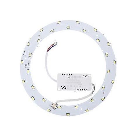 Panneau LED circulaire magnétique 15 W 220-240 V SMD 5730 à 30 LED, plafonnier LED (lumière blanche pure)
