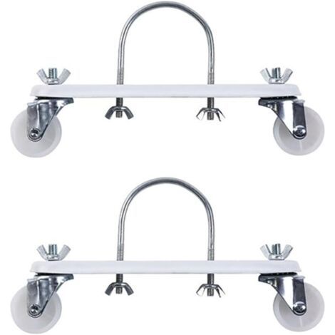 FENOPLASTICALot de 2 supports de chauffage électrique pour radiateur - Base de roulette hydroélectrique - Support de poulie mobile spécial (blanc) (1/5)