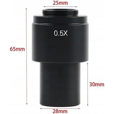 Réducteur Rosfix – Lentille de réduction Grossissement 0,5x Monture C 25 mm, compatible avec ODM-180X Grossissement 0,35x-2,25x, distance de travail 200-240 mm Inspection au microscope (1/2)