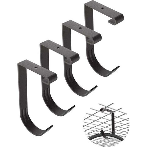 Garage Bike Hooks - Heavy Duty 10x20 Ceiling Mounted Bike Rack, Flat Storage Accessories and Wall Hooks (1/4)