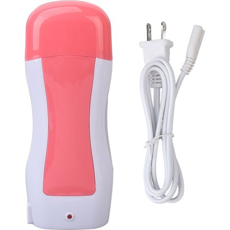 Décapeur à cire épilatoire rapide, machine de dépilation portable avec fente transparente, 110V prise US, rose. (1/5)