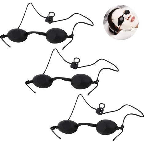 3 Pièces Lunettes Bronzage, Lunettes de Protection UV, Ajustables, Lunettes de Protection Oculaire, pour Thérapie Laser, l'épilation IPL, Cliniques de Beauté (1/5)
