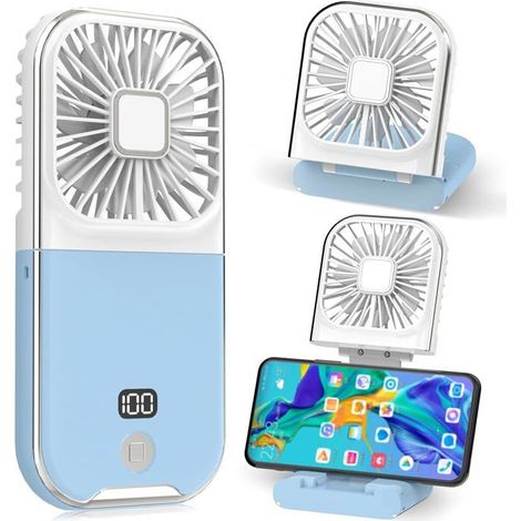 Ventilateur portable, mini ventilateur puissant rechargeable par USB, 4 vitesses (1/5)